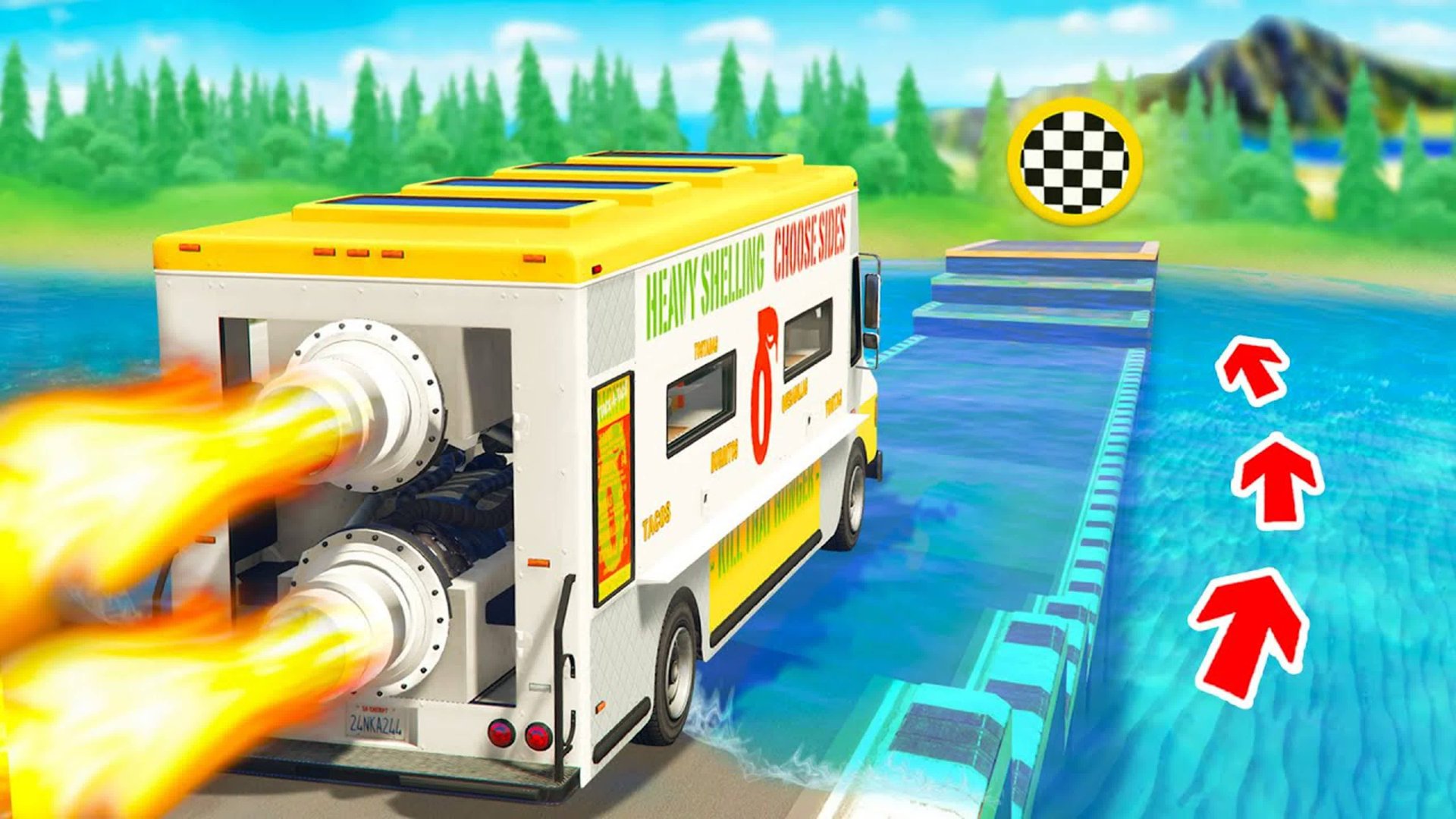 Сможет ли реактивная тачка проехать огромную яму с водой в гта 5 ? - эксперимент в gta 5 смотреть онлайн