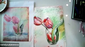 Тюльпаны пастелью