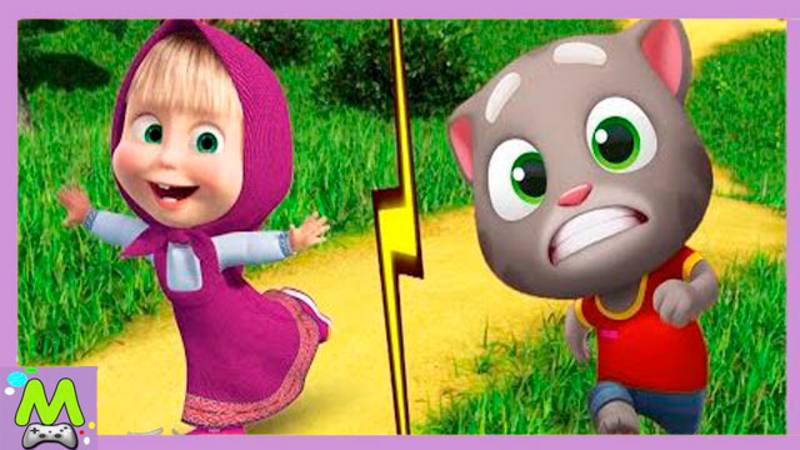 Говорящий Том за Золотом 2 vs Маша и Медведь Догонялки.Гонки за Енотами и Ловля Бабочек.Кто Круче смотреть онлайн