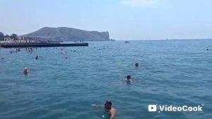 Крым. Судак.  Набережная, пляж 29.07.2025 г. Вода + 27°