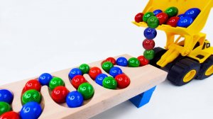 ГОНКИ ☆ Самосвал и машинки, мультик про машинки, веселый мультик, мультфильм и шарики. АСМР