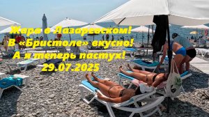 Жара в Лазаревском! А в Бристоле вкусно! А я устроился пастухом!  Лазаревское 29.07.2025.