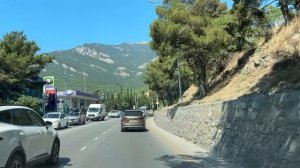 Ялта. От развилки на выезд из города, на обводную ЮБШ, до автоцентра. 18.07.25. Крым. Crimea. Yalta