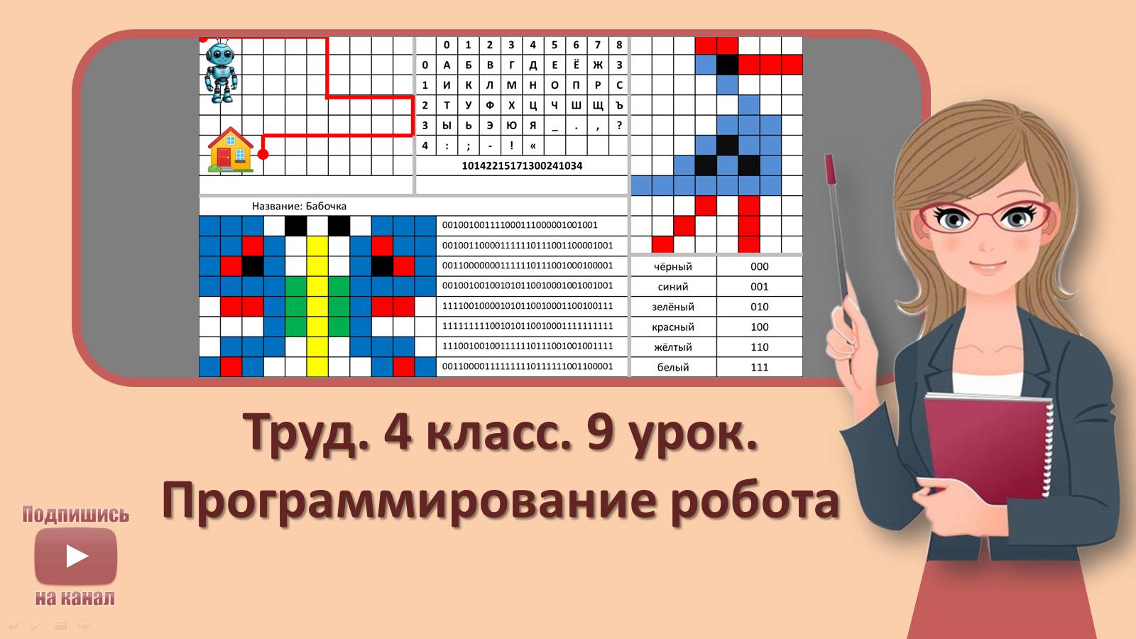 4 кл. Труд. 9 урок. Программирование робота смотреть онлайн