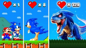 СОНИК ПРЕВРАЩАЕТСЯ В ДИНОЗАВРА ОТ КАЖДОГО СЕРДЦА! 🦖⚡ [МАРИО В ШОКЕ!]