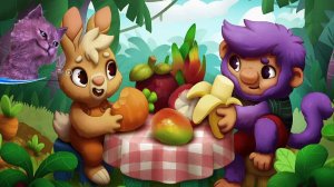 Сказка как  обезьянка и заяц подружились. №241