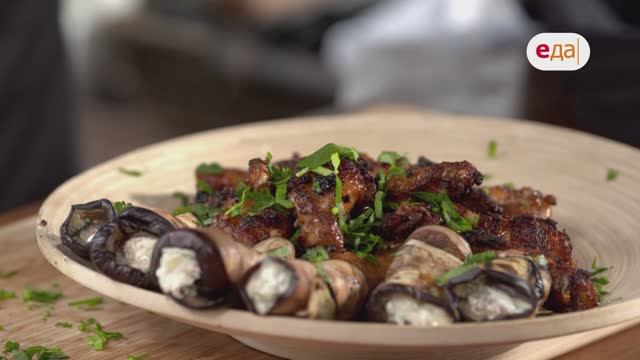 Леденцы из курицы и ореховые рулеты | На гриле /47