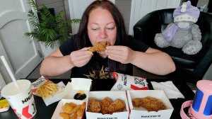 Мукбанг Ростикс Ножки по-азиатски, Ростмастер острый, Острые крылышки, Креветки, Шейк Пина Колада