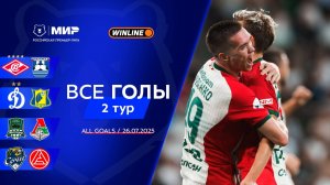 Все голы 26.07.2025 | 2 тур Мир РПЛ 2025/26