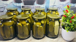Хрустящие Маринованные Огурцы на Зиму! Самый Просто Рецепт! Огурцы с Морковной ботвой!