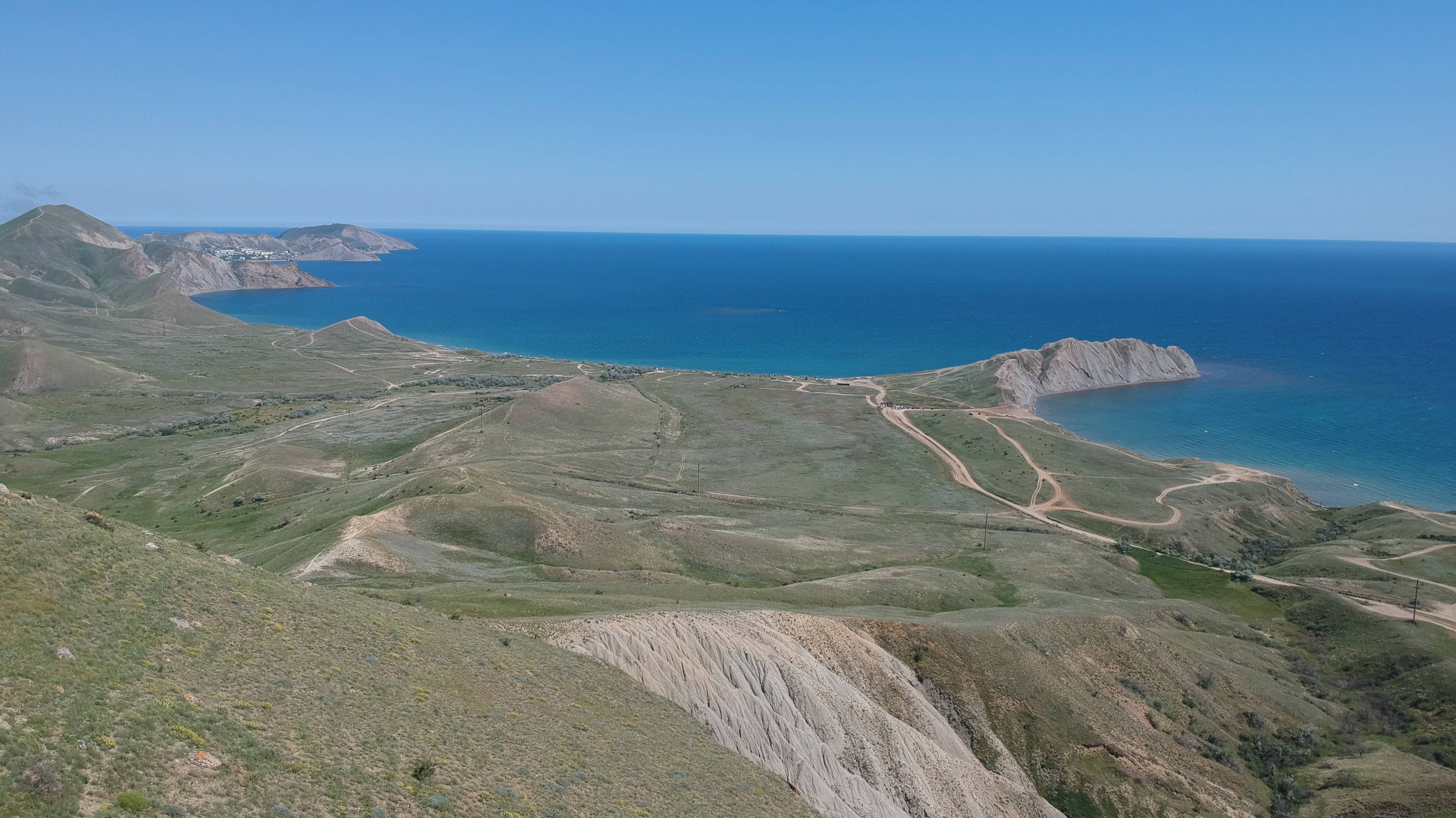 Крымские пляжи мыса Киик Атлама. Орджоникидзе. смотреть онлайн