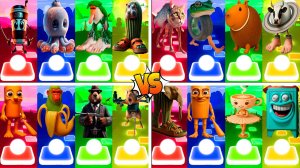 МЕГАМИКС КАПУЧИНО АССАСИНО 🆚 БЛУБЕРРИ ОКТОПУСИНИ 🆚 ДРУГИЕ БРЕЙНРОТ МЕМЫ | Tiles Hop №97-100