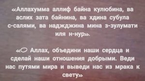 🌿 Дуа, которое читал Пророк Мухаммад для примирения с кем-либо🌹