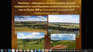 Рельеф Земли. Равнины.