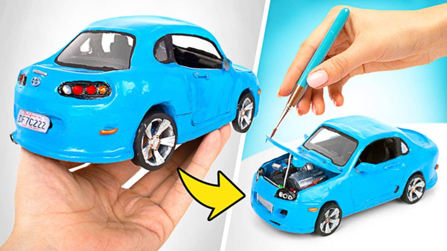 🏎️ Гоночная тачка из пластилина ✨ лепим своими руками! смотреть онлайн