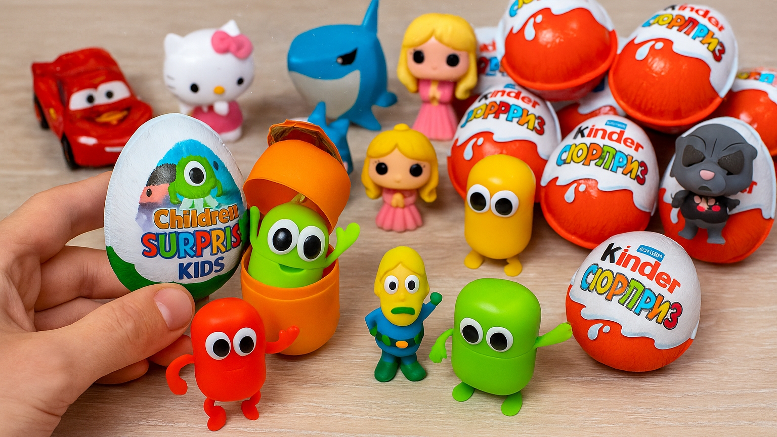 Открываем киндер сюрпризы для детей! новая коллекция игрушек зж зж з смотреть онлайн