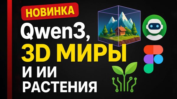 AI теперь создает 3D миры, Qwen3 превзошел всех, Figma Make, ИИ растения, GitHub Spark