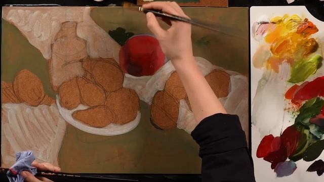 От импрессионизма до барокко. Натюрморт гуашью. отрывок нового курса рисования художника Анны Хопта