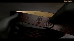 Авторский ремень из натуральной кожи. Псалом 120