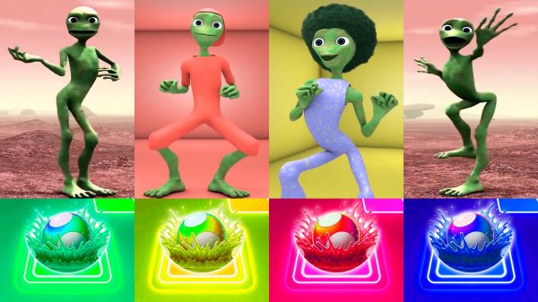 Битва Дама ту косита Амано косита Alien battle #1 в Tiles Hop - NoV | Dame Tu Cosita