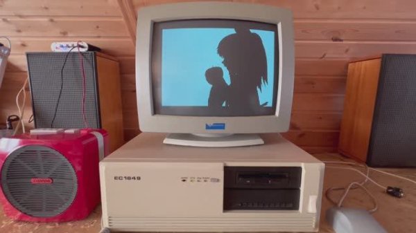 EC1849: видео-аудиодемонстрация: Трон, Bad Apple, EGA режим