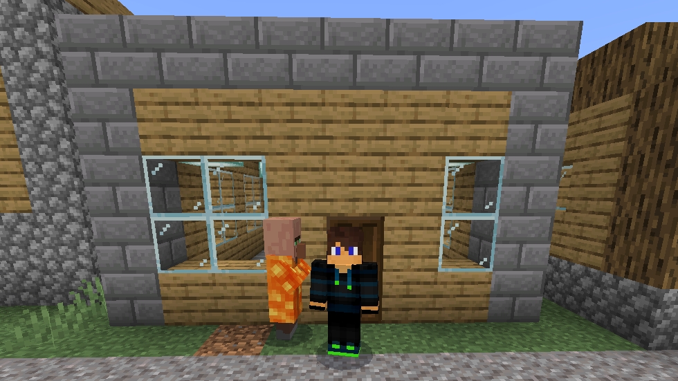 Я построил дом Лавленому жителю в майнкрафт {Белчёнок™}