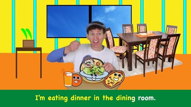 Learn Rooms of the House Song with Matt Action Songs for Children Learn English Kids смотреть онлайн