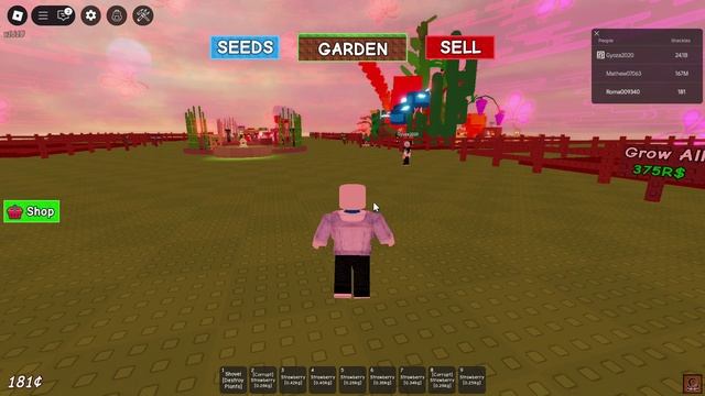Roblox Вырасти сад смешно про рома