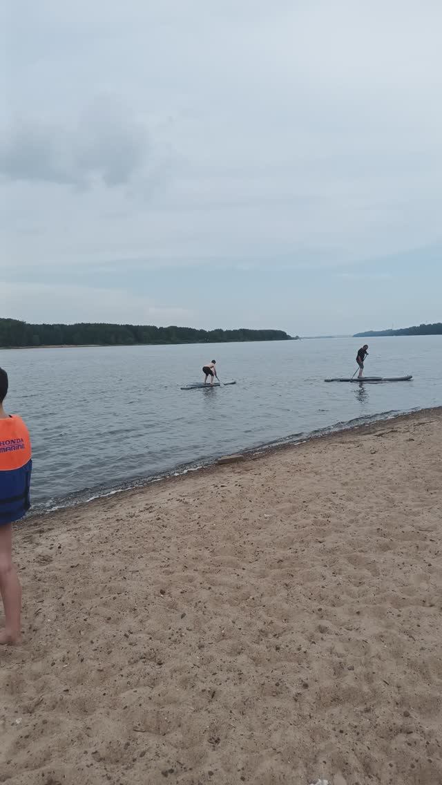 Поплавали на сапах первый раз по Волге