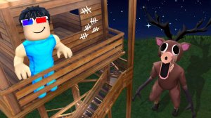 🌲ПРЯЧУСЬ ОТ ОЛЕНЯ НА ВЫШКЕ! 99 НОЧЕЙ В ЛЕСУ В РОБЛОКС