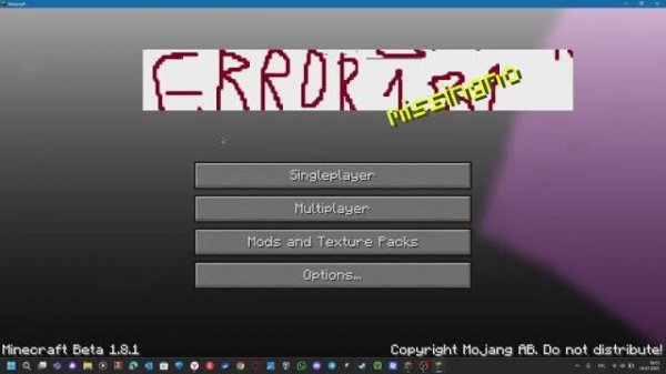 Создал новую версию Майнкрафта ERROR181