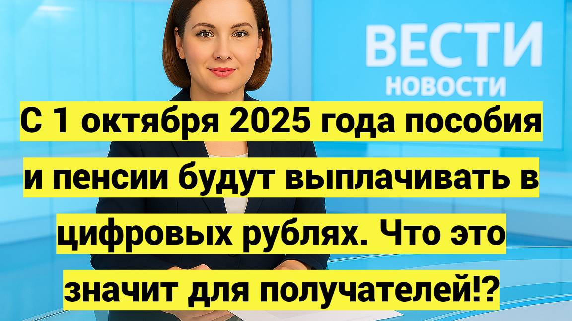 Цифровой рубль с 1 октября 2025 года: как будут выплачивать пенсии и пособия, что нужно знать смотреть онлайн