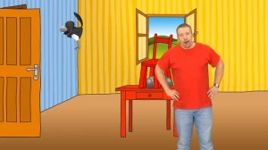 At home. Radio, table, chair and carpet  English for Children  English for Kids
