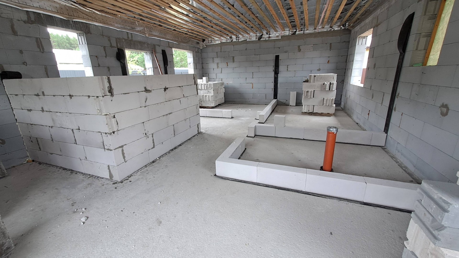 Перегородки из газобетона