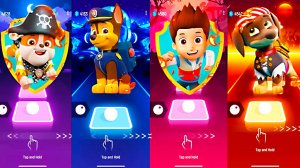 PAW PATROL: RUBBLE VS CHASE VS RYDER VS ARRBY 🎶 Tiles Hop EDM RUSH! - Coffin Dance Song