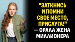Жизненные истории. «Заткнись и помни свое место, прислуга!» — орала жена. Слушать аудиорассказ