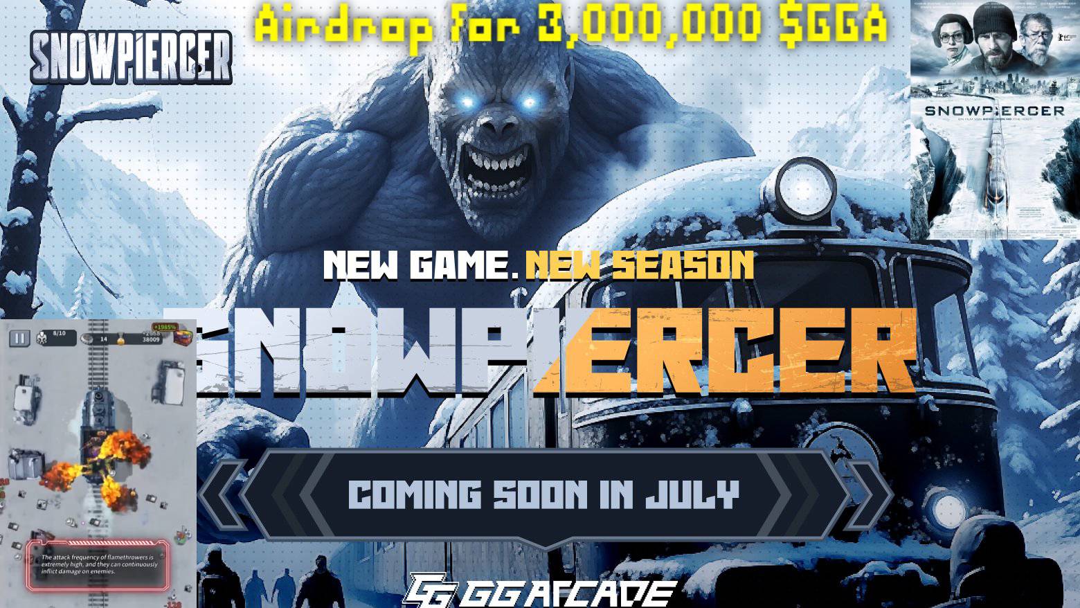 SnowPiercer | Обзор Новой Мини-Игры с Аирдропом в 3.000.000 $GGA на Платформе Good Games Arcade