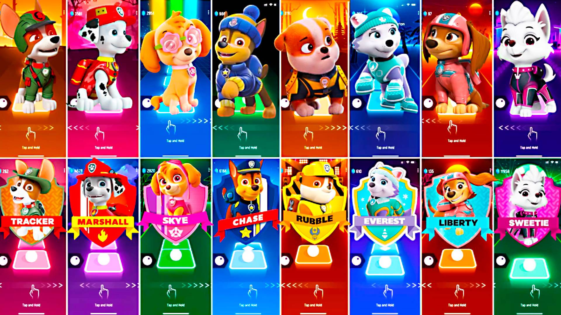 Paw Patrol All Video Megamix TRACKER VS MARSHALL VS SKYE VS CHASE VS RUBBLE VS EVEREST VS LIBERTY смотреть онлайн