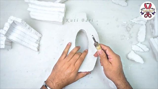 Stylish flower vase || Gypsum flower vase || Best out of waste смотреть онлайн