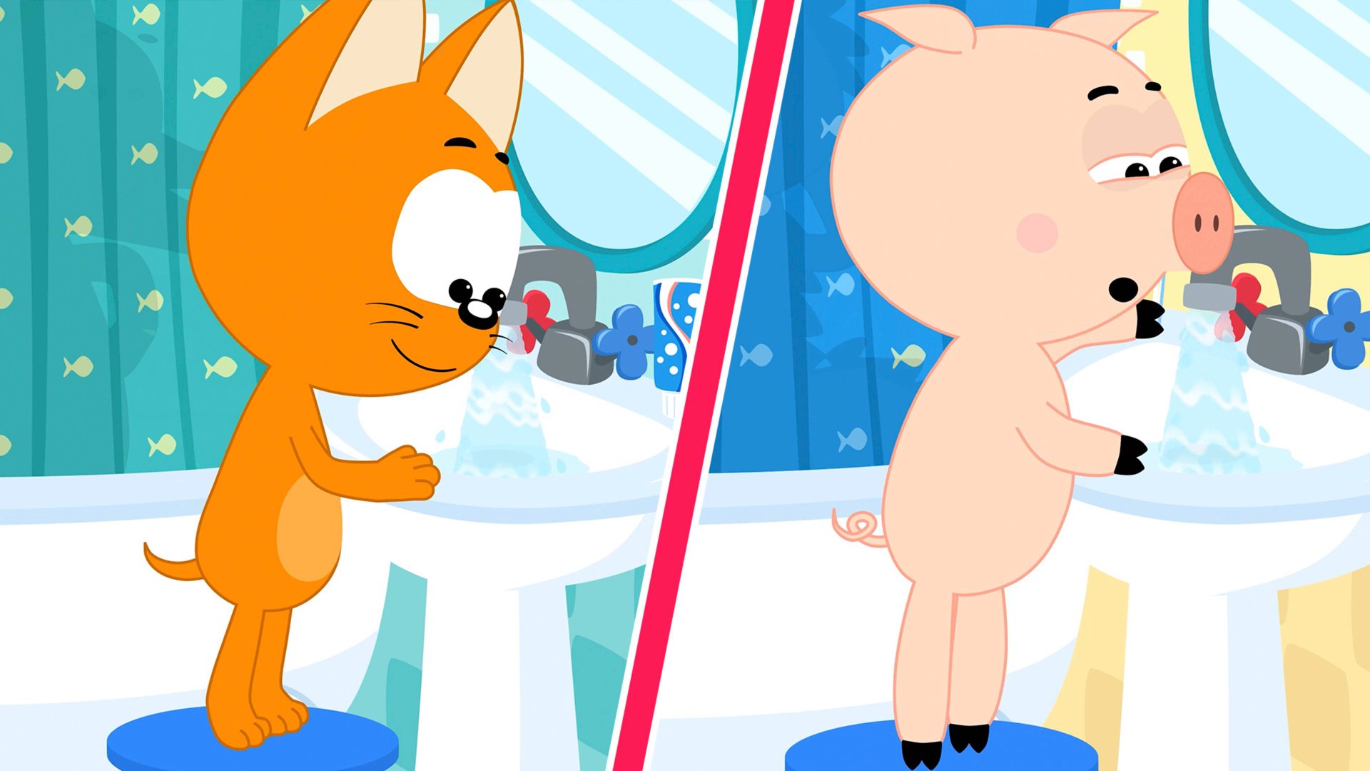 Зубы и Микробы - Котенок Котэ - Учимся чистить зубы смотреть онлайн