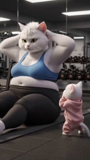 Кошечка похудела ради себя и ребёнка