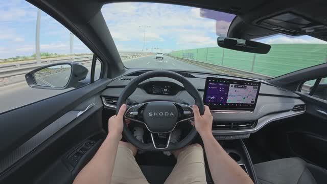 Новая Skoda Enyaq Coupe 2025 POV TEST DRIVE смотреть онлайн