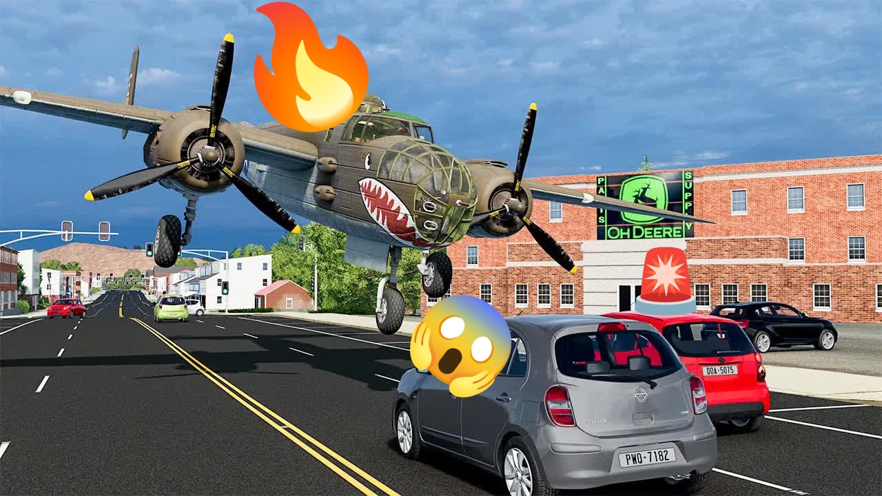 🛩️Крейзи сАмОлЕтИкИ садятся на ТРАССЫ в бимке, подборка авиа аварий🚨🔥😱 BeamNG Drive смотреть онлайн