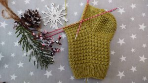 Узор "Льдинка" для Новогодних носочков / если любите плотные, теплые носочки / схема узора.