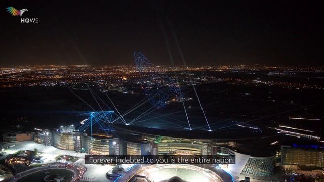 Шоу дронов на фестивале арабских скакунов, Катар смотреть онлайн