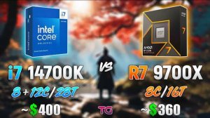 Ryzen 7 9700X vs Core i7 14700K - Test in 10 Games