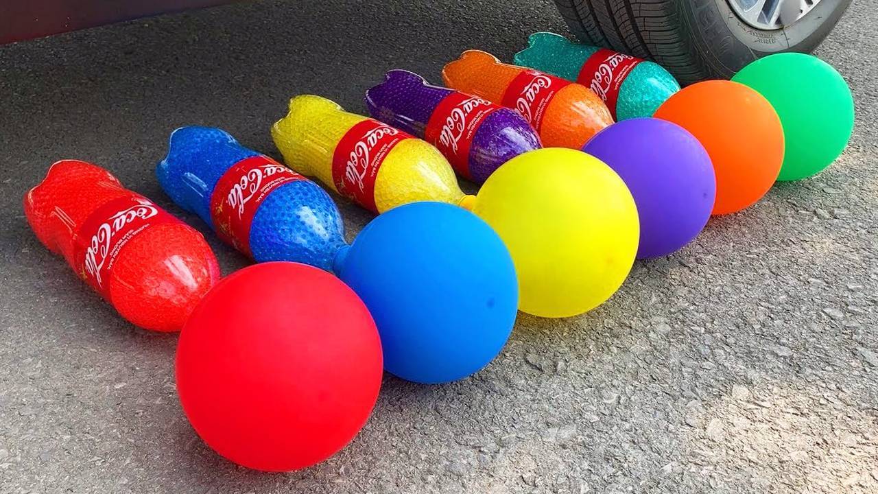 Мультики залипалки для малышей. Машина давит мягкие и хрустящие вещи! Смотреть онлайн для детей смотреть онлайн