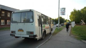 Автобус ПАЗ-32054 (АС 917 22). Покатушки по Новоалтайску. Неторпящийся вечерний рейс.