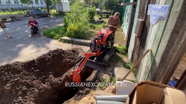 Работа мини экскаватора Т800 - Полное видео. смотреть онлайн