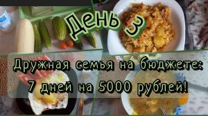 Дружная семья на бюджете//день 3